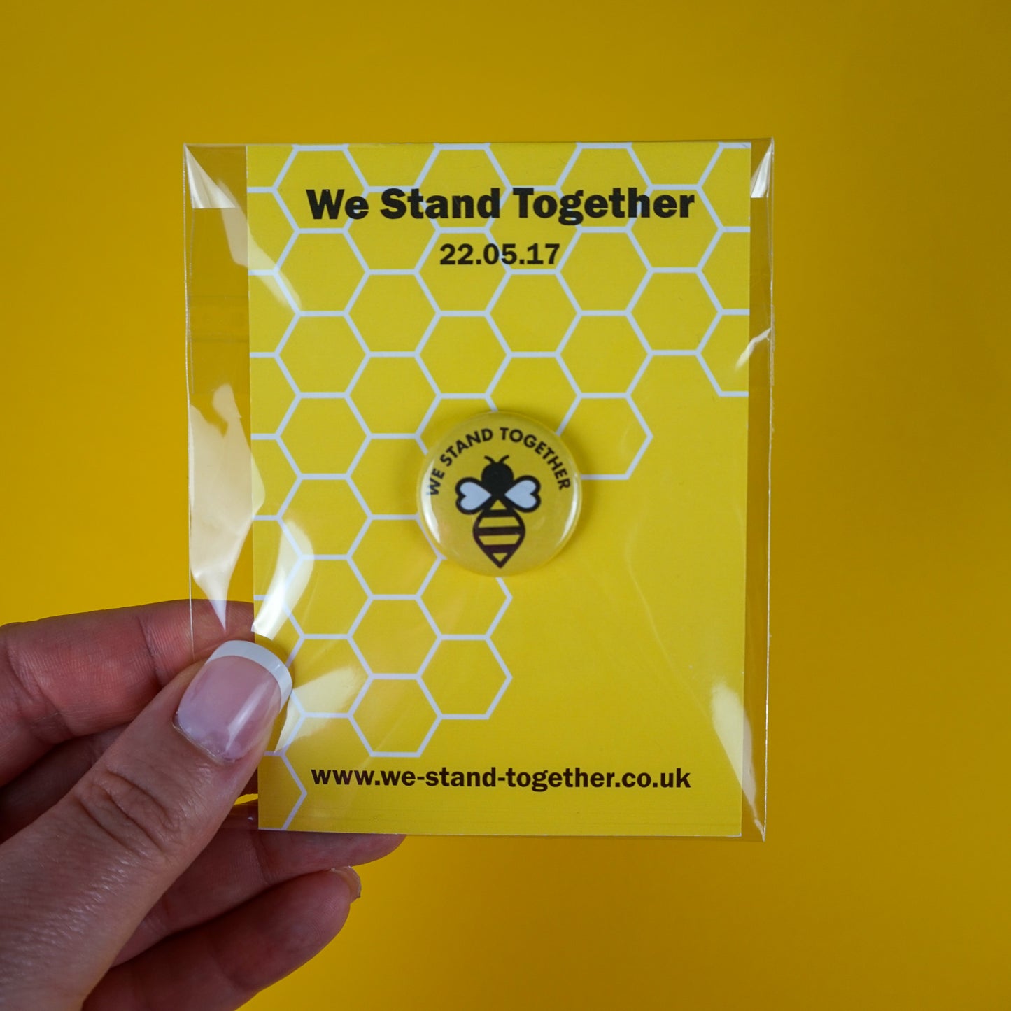 We Stand Together Charity Button Badge