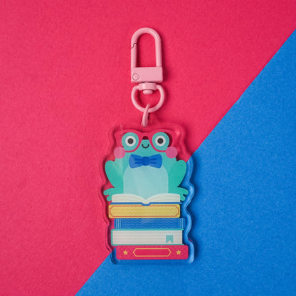 Reading Frog Keyring