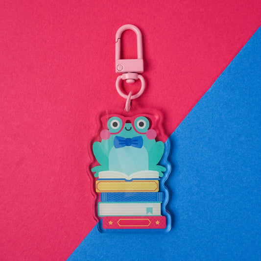 Reading Frog Keyring