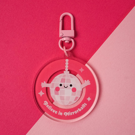 Believe in Mirrorballs Keyring