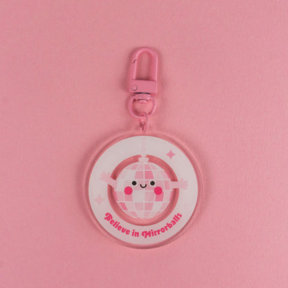 Seconds Believe in Mirrorballs Keyring