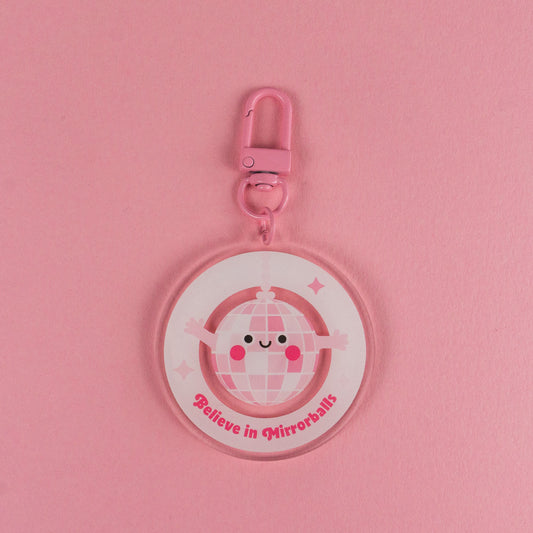 Seconds Believe in Mirrorballs Keyring