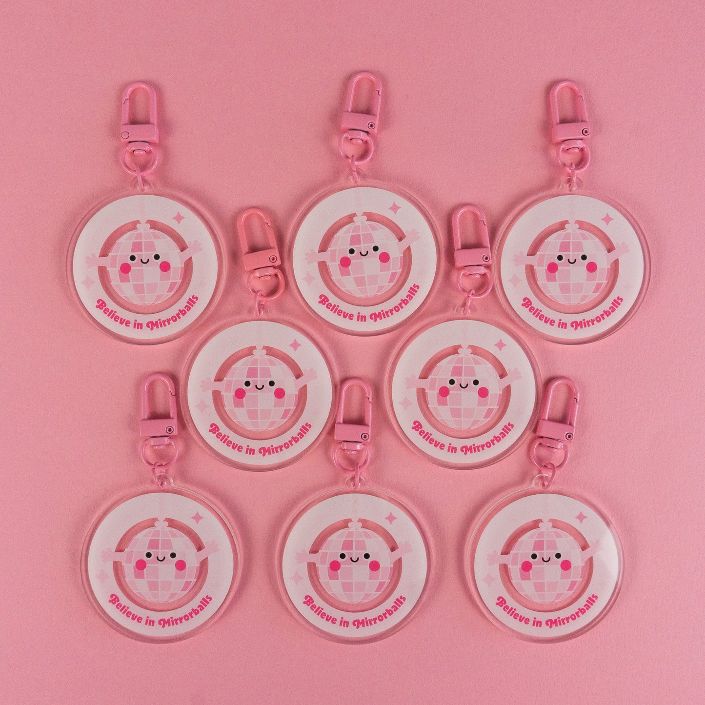 Seconds Believe in Mirrorballs Keyring