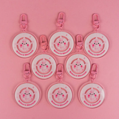 Seconds Believe in Mirrorballs Keyring