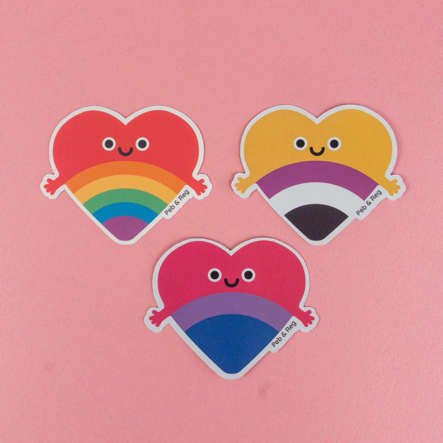 Seconds 3x Pride Hugs Sticker Bundle