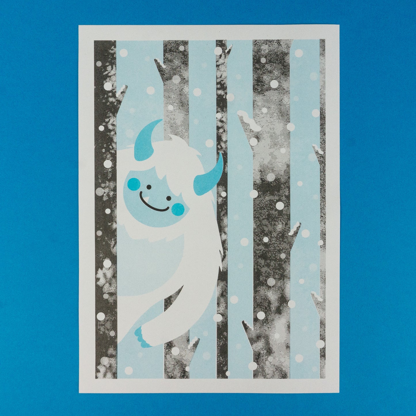 Seconds Yeti Tree Trunks Riso A4 Print