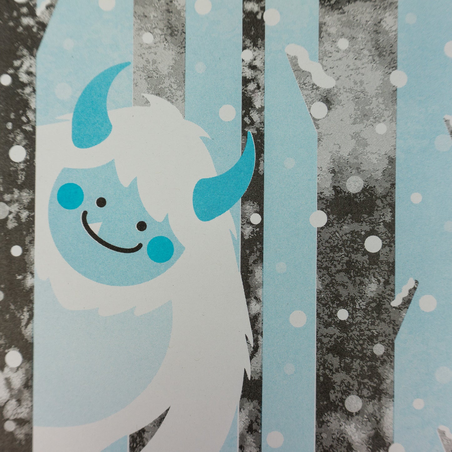 Seconds Yeti Tree Trunks Riso A4 Print