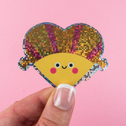 Sunshine Hug Glitter Diecut Sticker