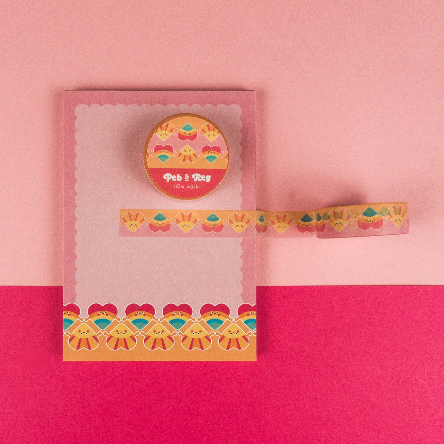 Rainbow and Sunshine Hugs A6 Notepad With Free Washi!