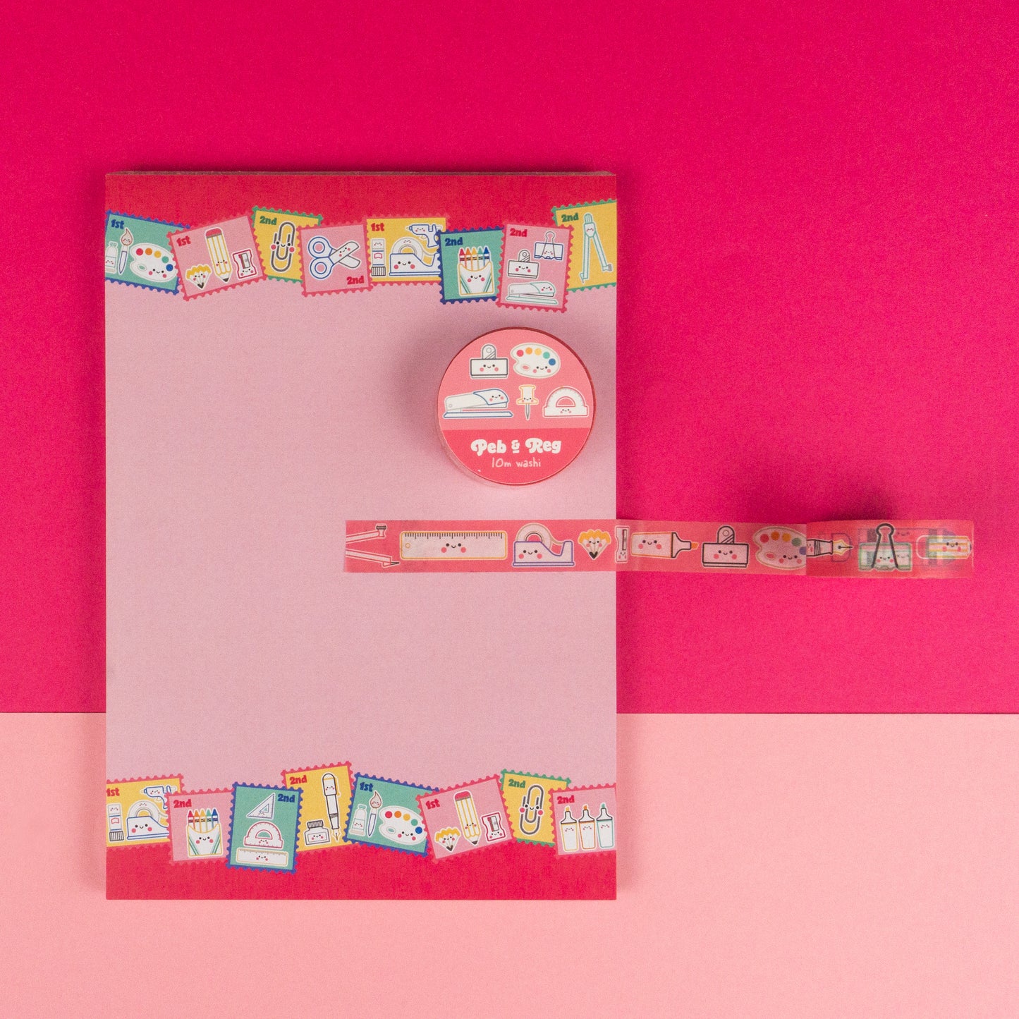 Stationery Stamps A5 Notepad With Free Washi!