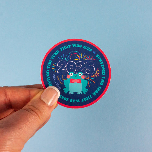 Survived 2025 Frog Diecut Sticker