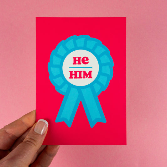 Seconds He / Him A6 Postcard