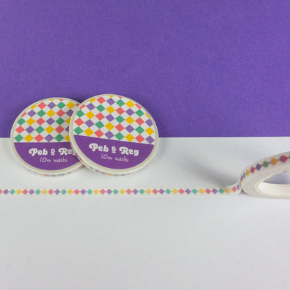 Iced Gem Co-ordinating Skinny Washi Tape