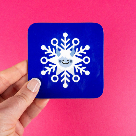 Seconds Yeti Snowflake Coaster