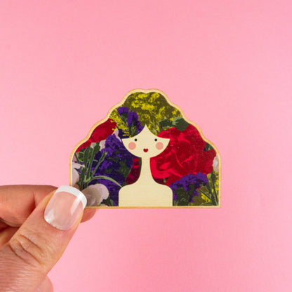 Sample Floral Lady Brooch