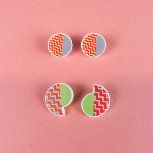 Sample Geopop Stud Earrings