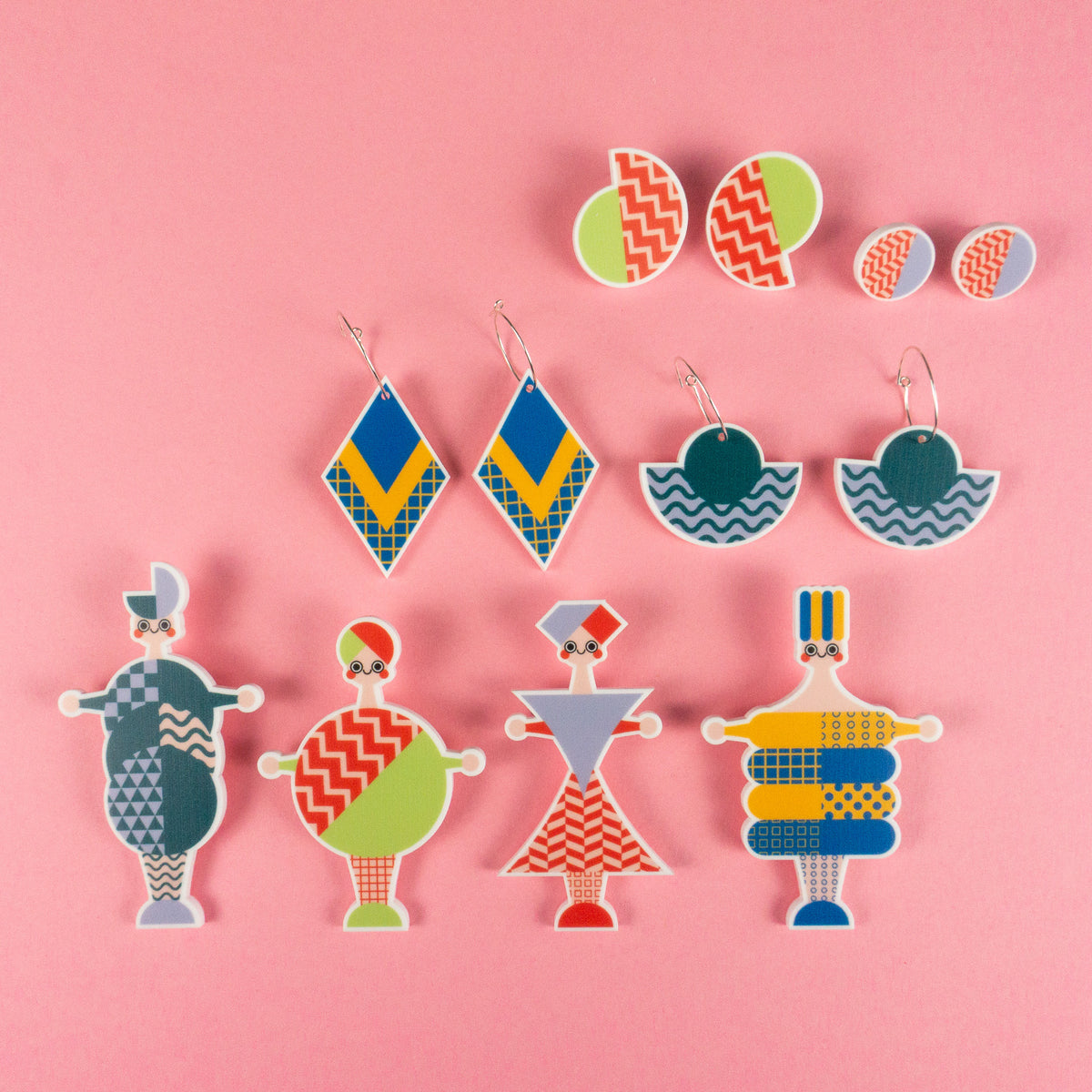 Sample Geopop Stud Earrings