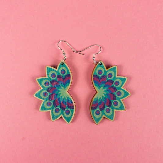Sample Peacock Dangly Earrings