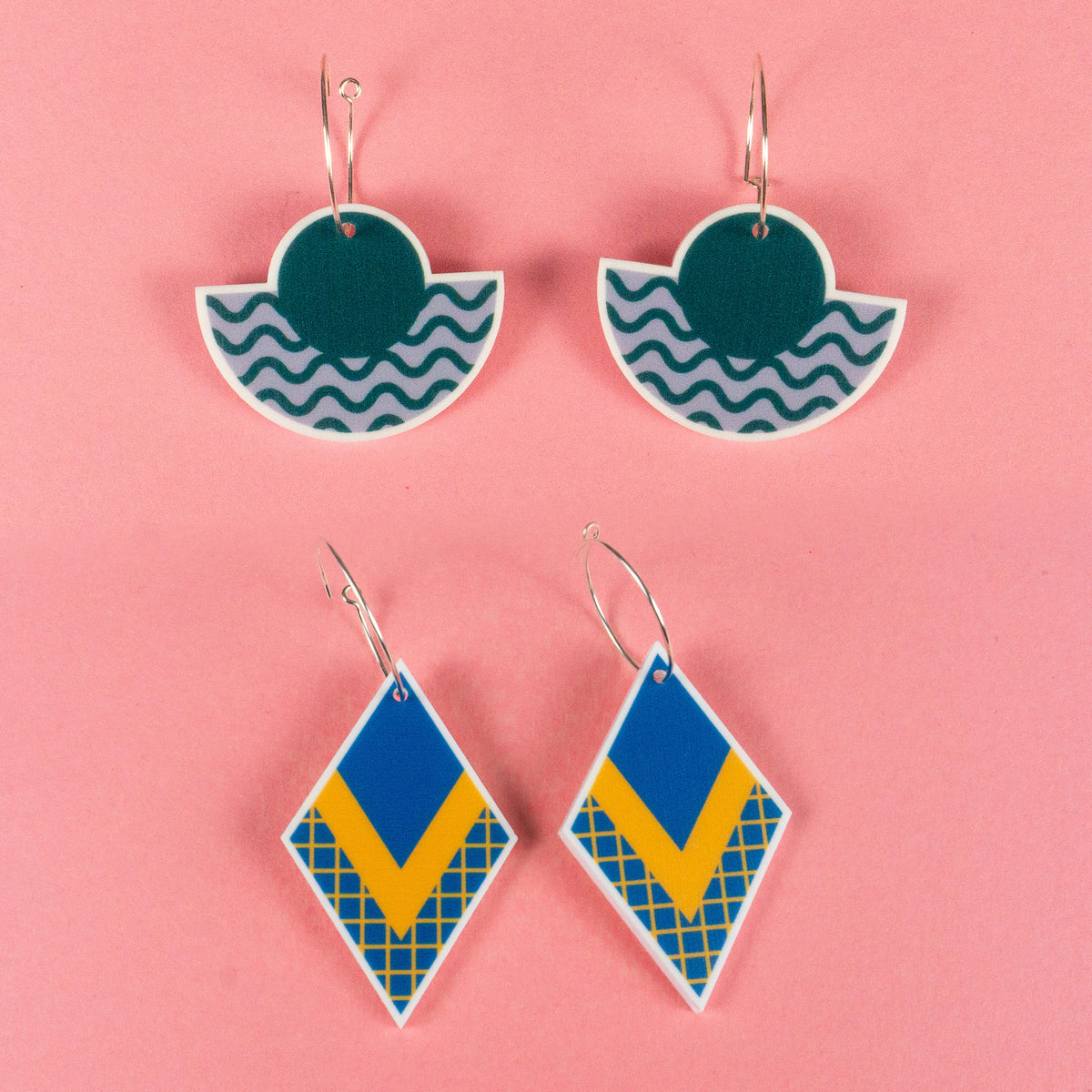 Sample Geopop Hoop Earrings