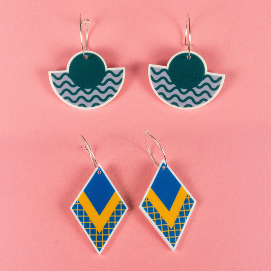 Sample Geopop Hoop Earrings