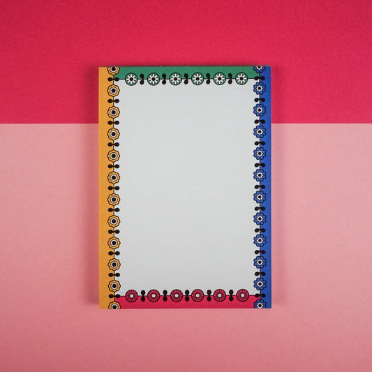 Retro Floral A6 Notepad