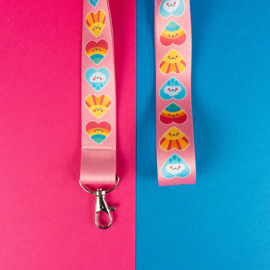 Rainbow and Sunshine Hugs Lanyard