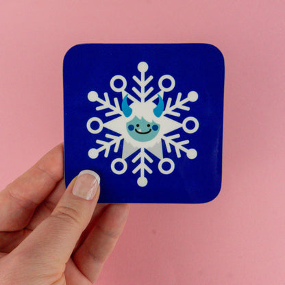 Seconds Yeti Snowflake Coaster