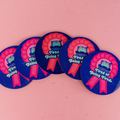 Seconds Tired of Being Tired Rosette Coaster