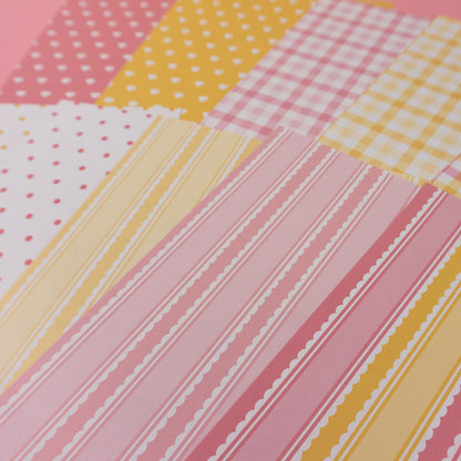 Seconds Pink and Yellow Deco Scrapbooking Paper (10 sheets)