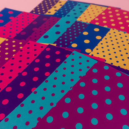 Seconds Bright Polka Dots Deco Scrapbooking Paper (20 sheets)
