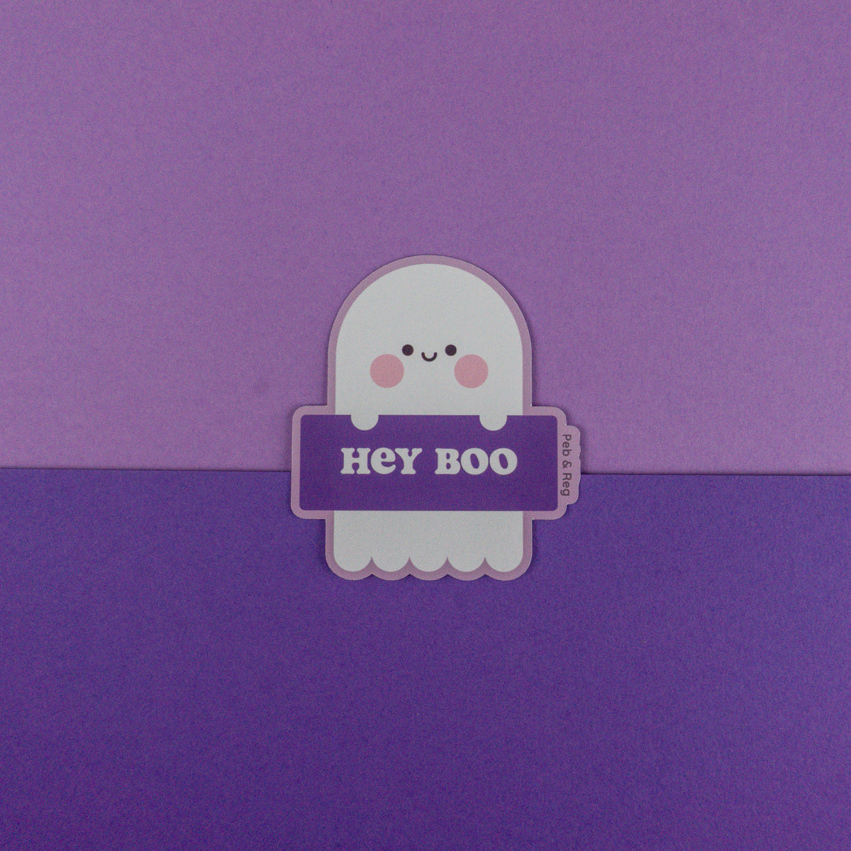 Hey Boo Ghost Sticker