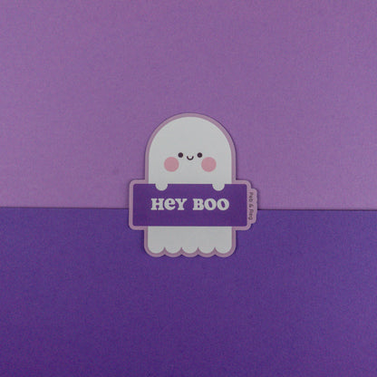 Hey Boo Ghost Sticker