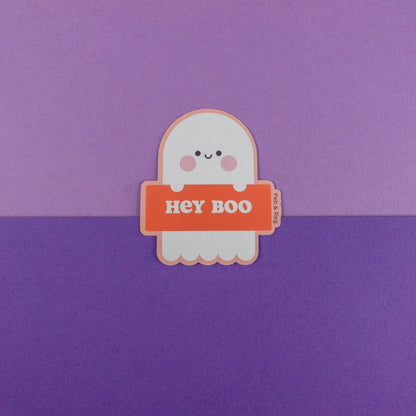 Hey Boo Ghost Sticker