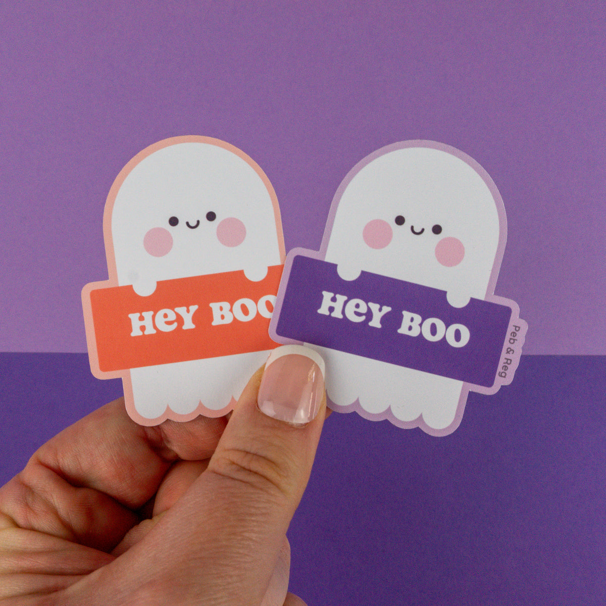 Hey Boo Ghost Sticker
