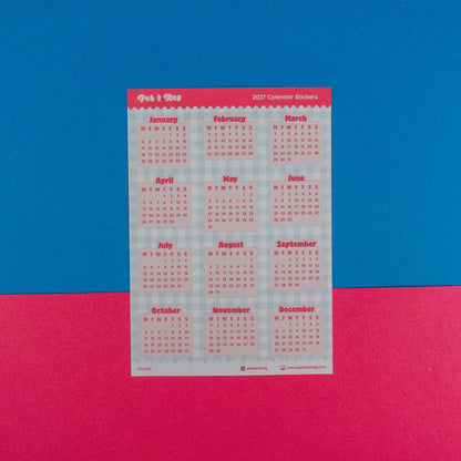 2027 Calendar Sticker Sheet (CAL006)