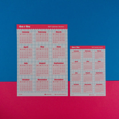 2027 Calendar Sticker Sheet (CAL006)