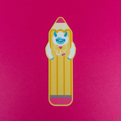Pencil Yeti Bookmark