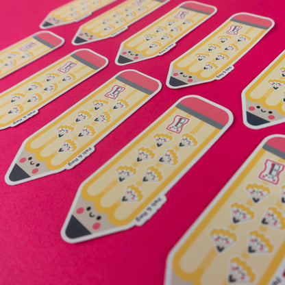 Pencil Friends Diecut Sticker