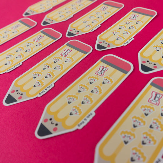 Pencil Friends Diecut Sticker