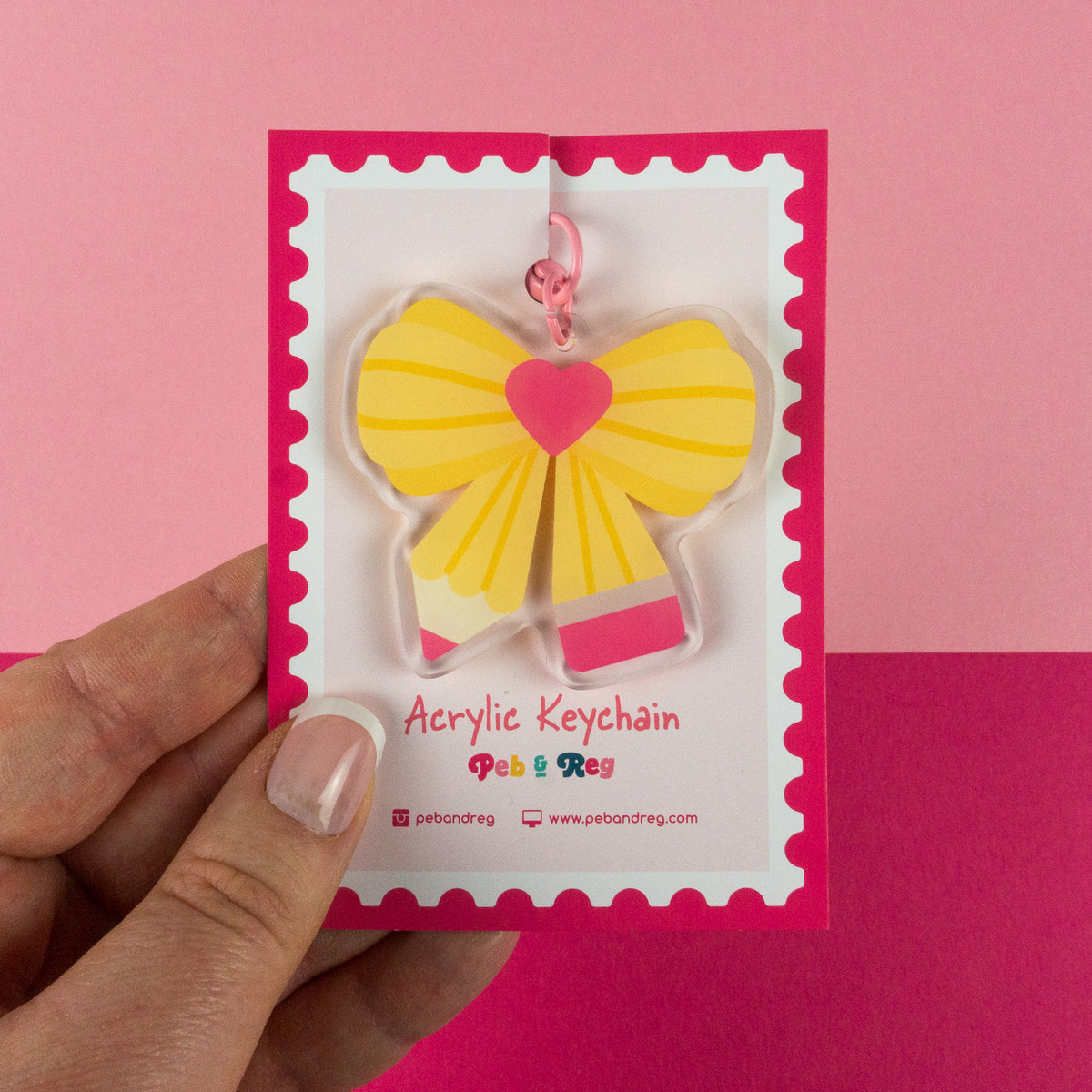 Pencil Bow Keyring