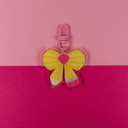 Pencil Bow Keyring
