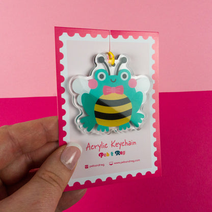 Frog Bee Keyring