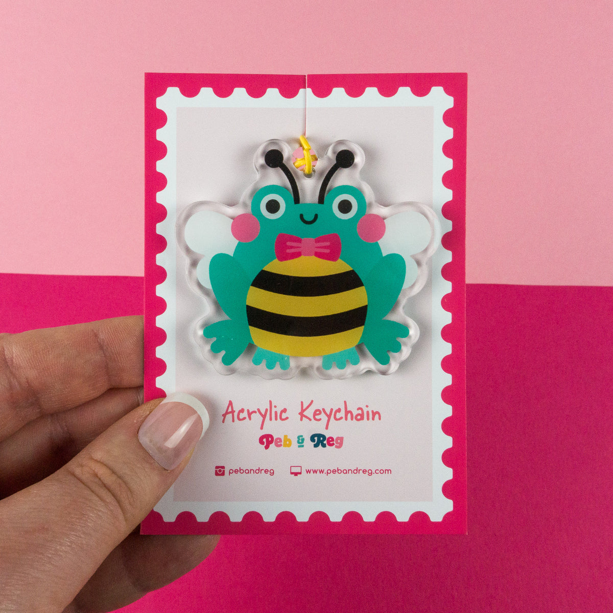 Frog Bee Keyring