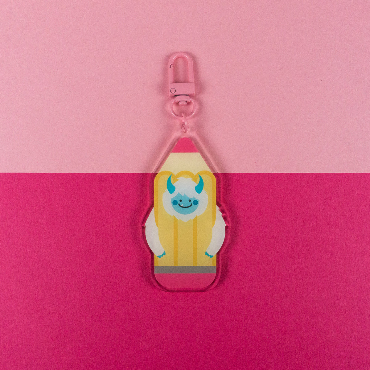 Pencil Yeti Keyring