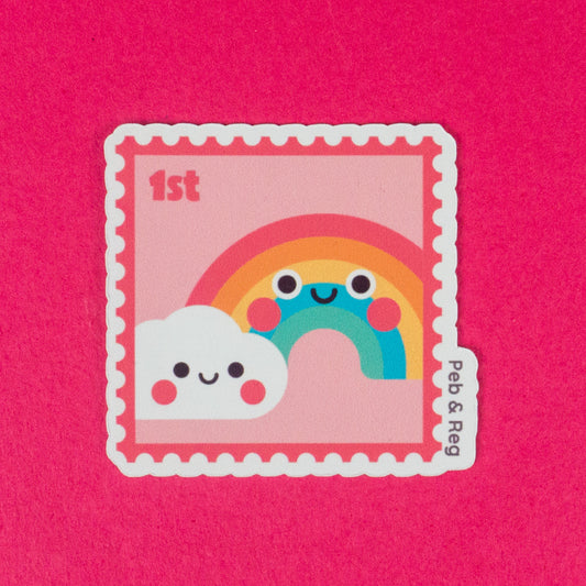 Rainbow Stamp Diecut Sticker