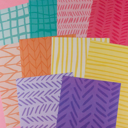 Hand Drawn Textures Deco Scrapbooking Paper (10 sheets)