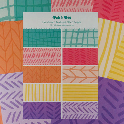 Hand Drawn Textures Deco Scrapbooking Paper (10 sheets)