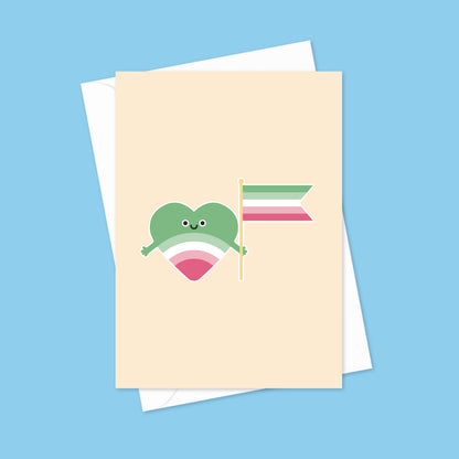 Seconds Abrosexual Pride Hug A6 Blank Greeting Card
