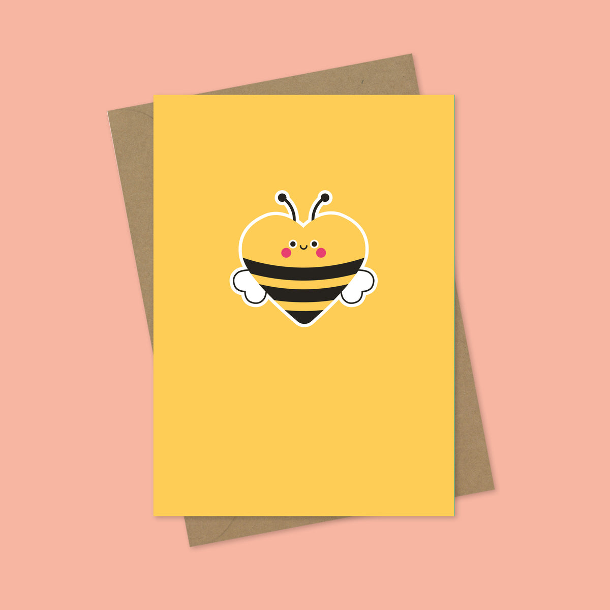 Bee Hug A7 Blank Greetings Card