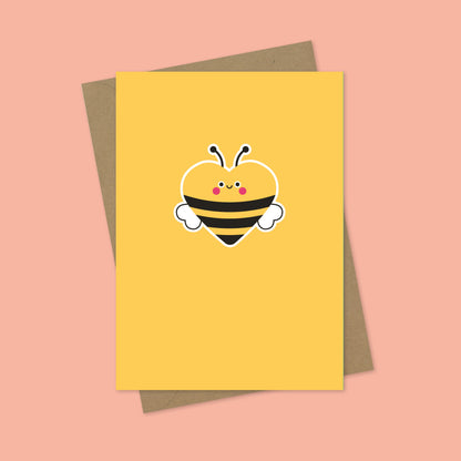 Bee Hug A7 Blank Greetings Card